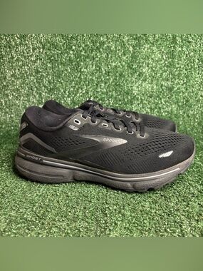 Brooks Ghost 15 Running Shoes Women Size 7‎ D Wide Black Comfort Low Sneakers